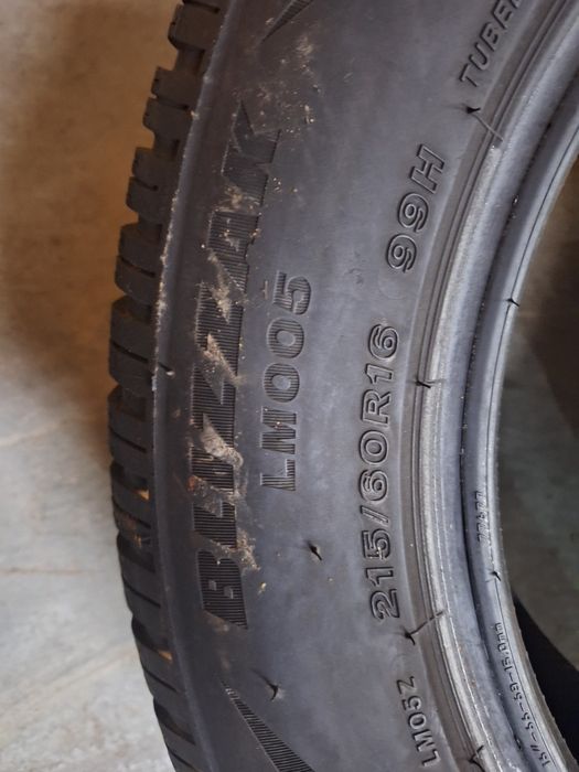 7+мм! 215 60 16 Bridgestone blizzak lm005