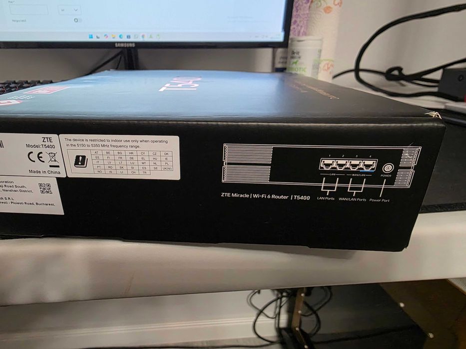 Router Wireless ZTE T5400, AX5400, Dual-Band, Wi-Fi 6