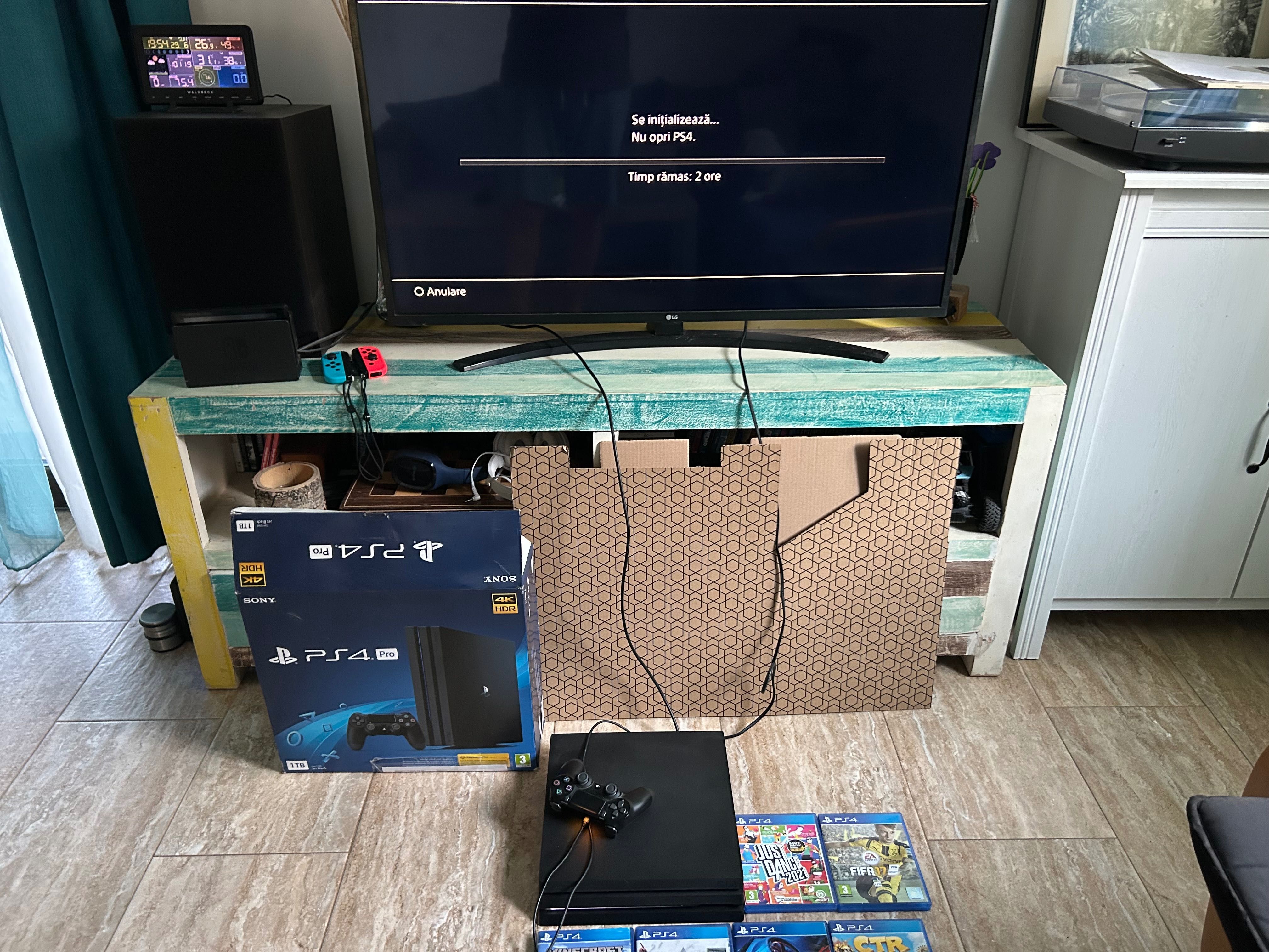 PlayStation Pro 1 TB + 2 controllere originale + 6 jocuri