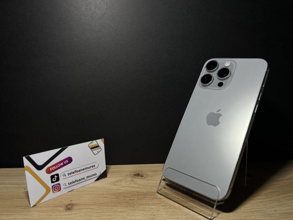iPhone 15 Pro Max 256Gb Natural Titanium 3 ani garanție, Telefoane Mur