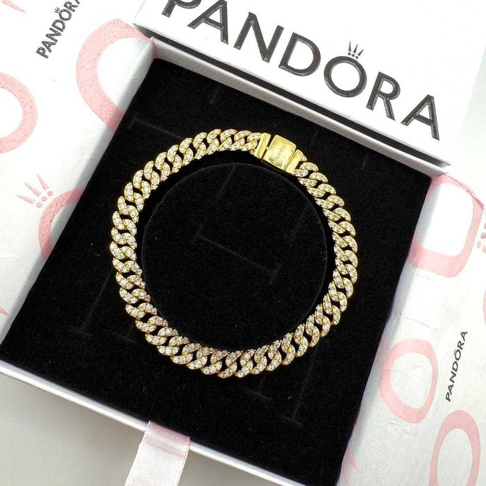 Brățară Pandora lanț cubanez pavé – Aur, in cutie