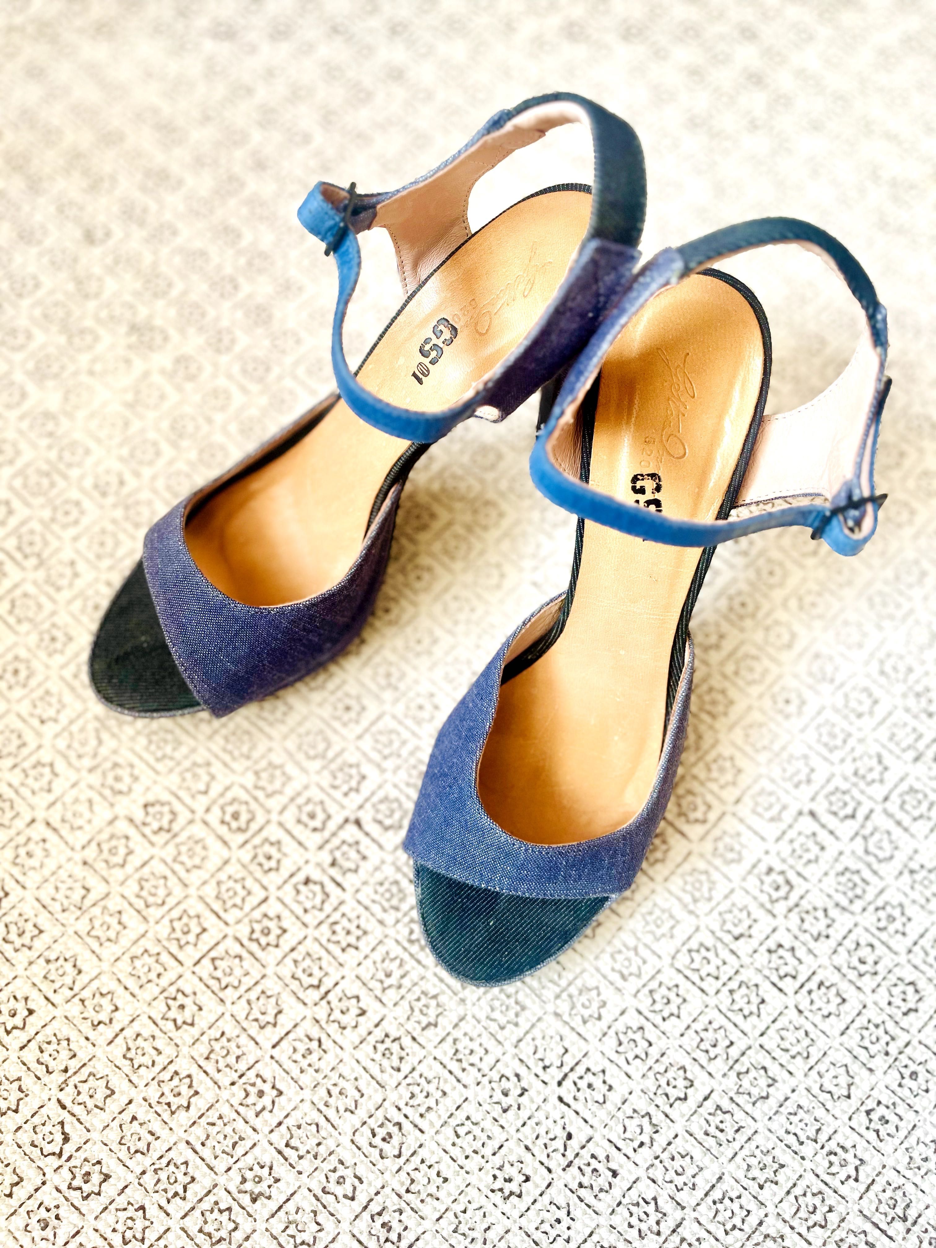 G-star Raw 11 cm дънкови сандали / Denim Stiletto Heels (No 39-40)