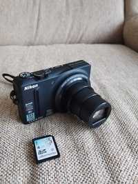 Aparat foto Nikon Coolpix S 9100, 12,1 Mega pixels 18X Full HD  card