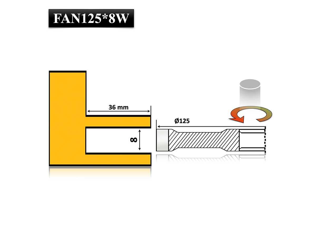 Freza Nut pentru Lemn 125 x 8 Vidia