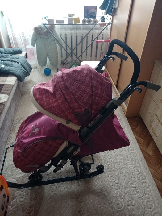Коляска санки новая