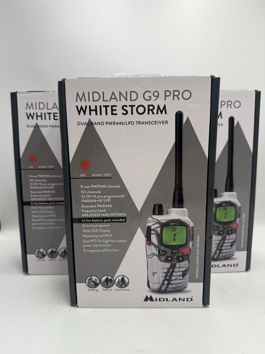 Statie Walkie Talkie Midland G9 Pro White Storm Single Pack Sigilat T2