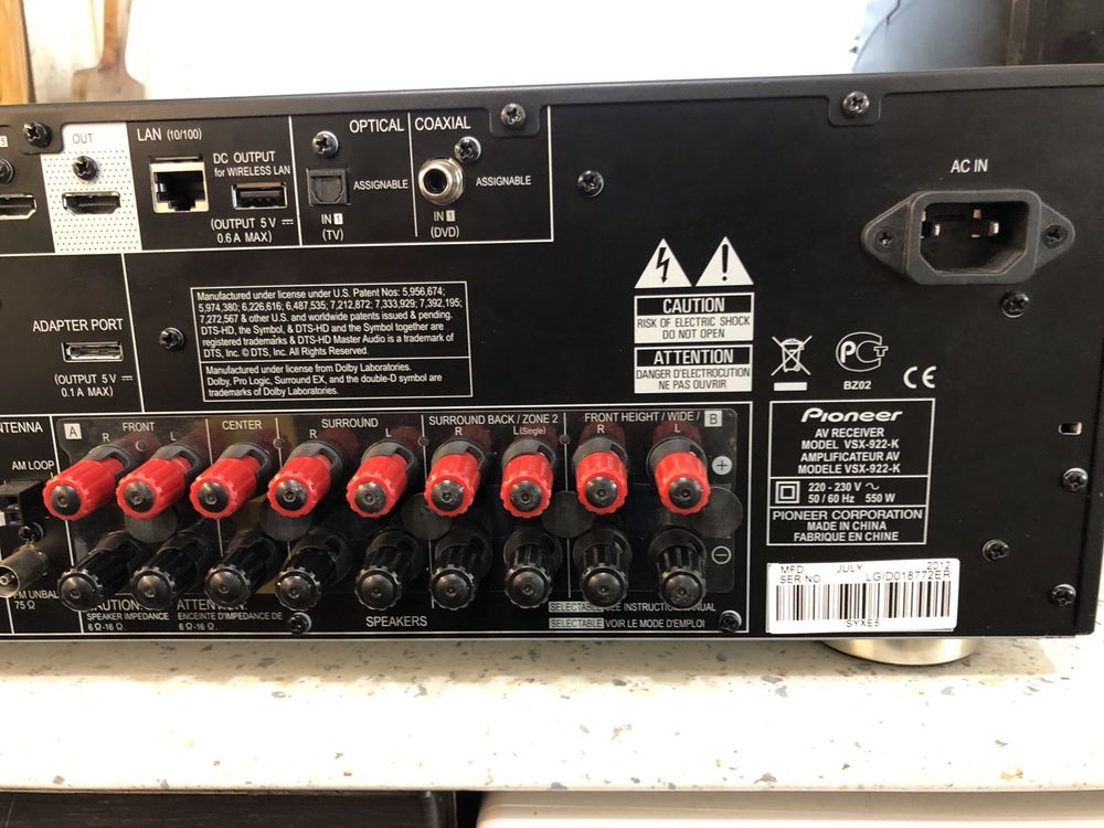 Pioneer VSX-922 resiver