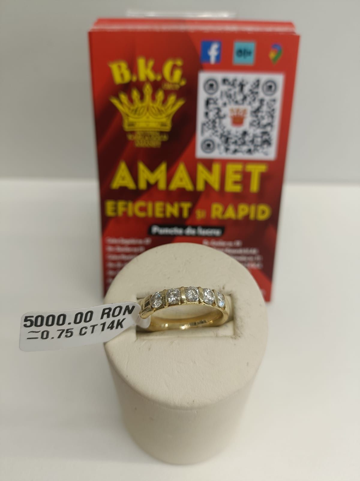 Inel din aur de 14k cu briliante Amanet BKG