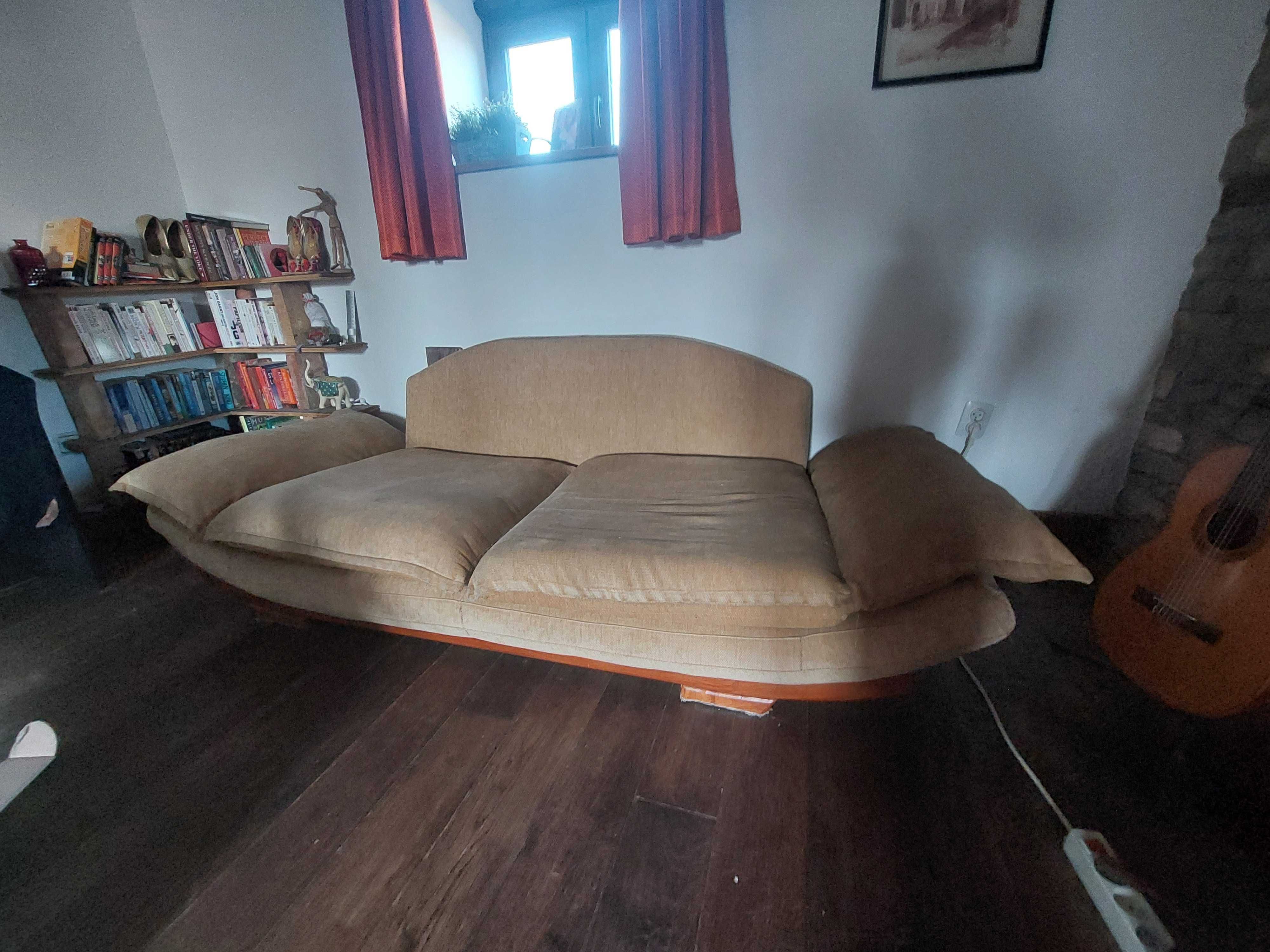 2 solid wood sofas in good condition