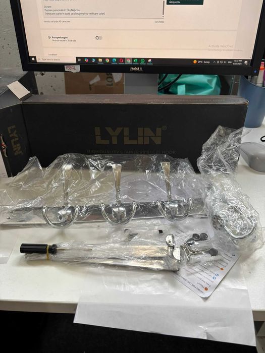 Cuier ușă 5 cârlige triple LYLIN, rezistent, metalic