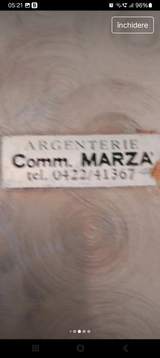 Fructieră argint masiv, tavă, platou