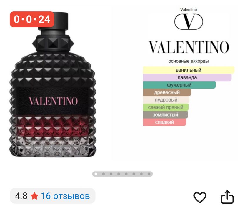 Духи Valentino born in Roma intense