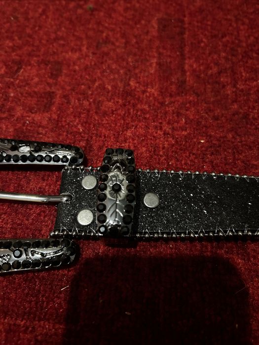 curea rhinestone neagra
