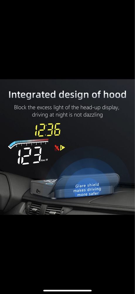 HUD Head Up Display Auto OBD2 GPS Proiector cu sistem dual