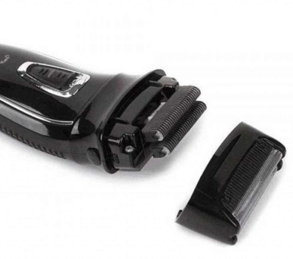 Тример за мъже Kemei KM-8013 с миеща се глава, Черен