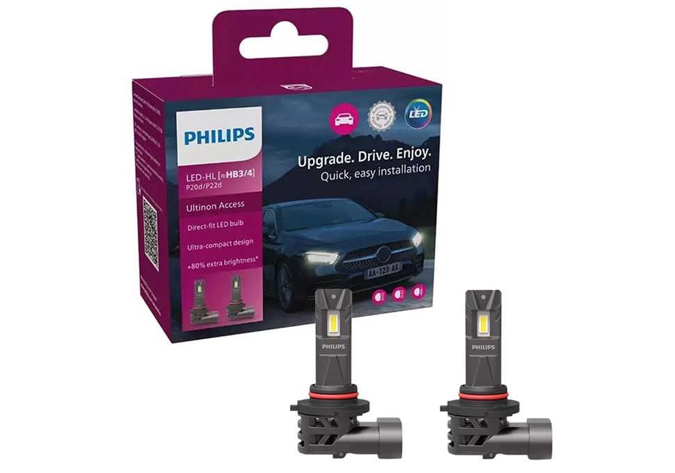 LED крушки предни фарове HB3, HB4, Philips Ultinon Access 20W,12V