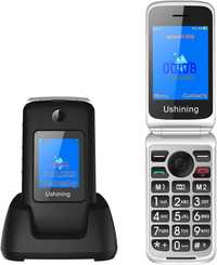 Мобилен телефон за възрастни с големи бутони, 3G флип, авариен бутон