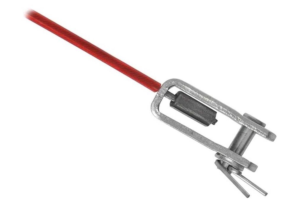 Предпазно въже с кука 1 m–за аварийна спирачка на ремаркета и каравани