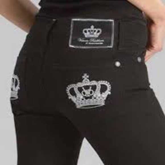 Blugi Victoria Beckham originali negri mărime 26 TRANSPORT GRATUIT