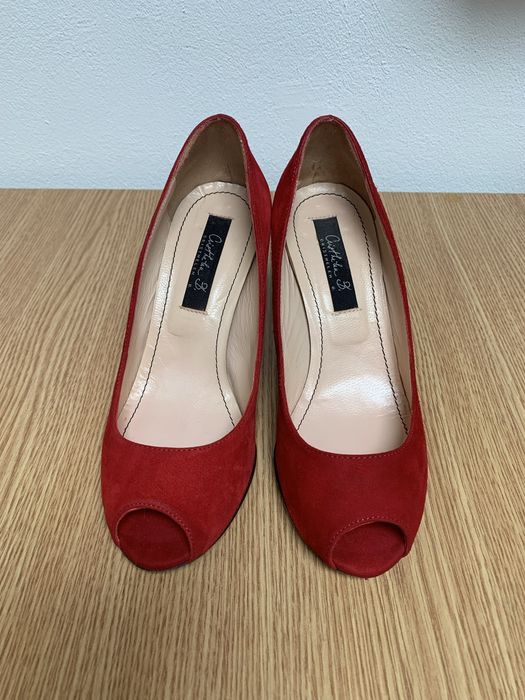 Pantofi dama, piele naturala intoarsa