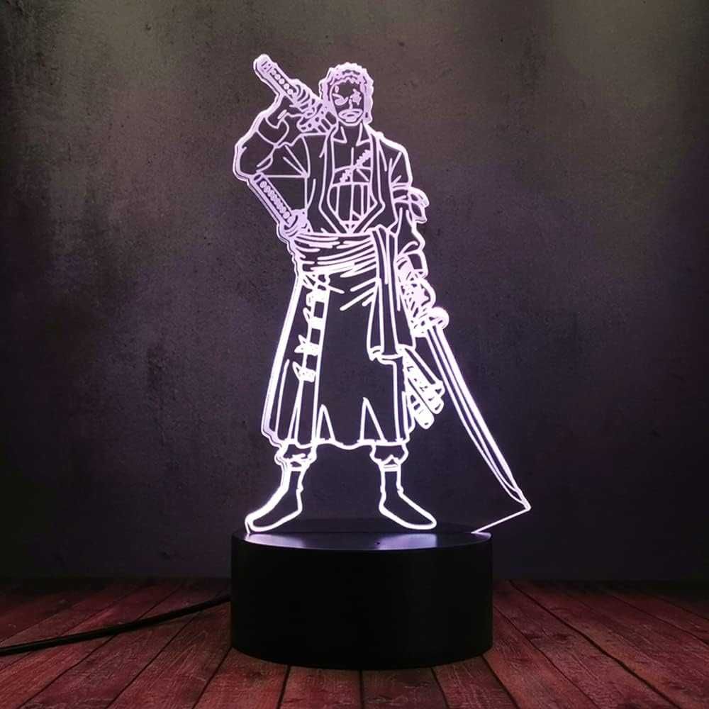 3D лампа RGB с дистанционно САМУРАЙ. две плаки