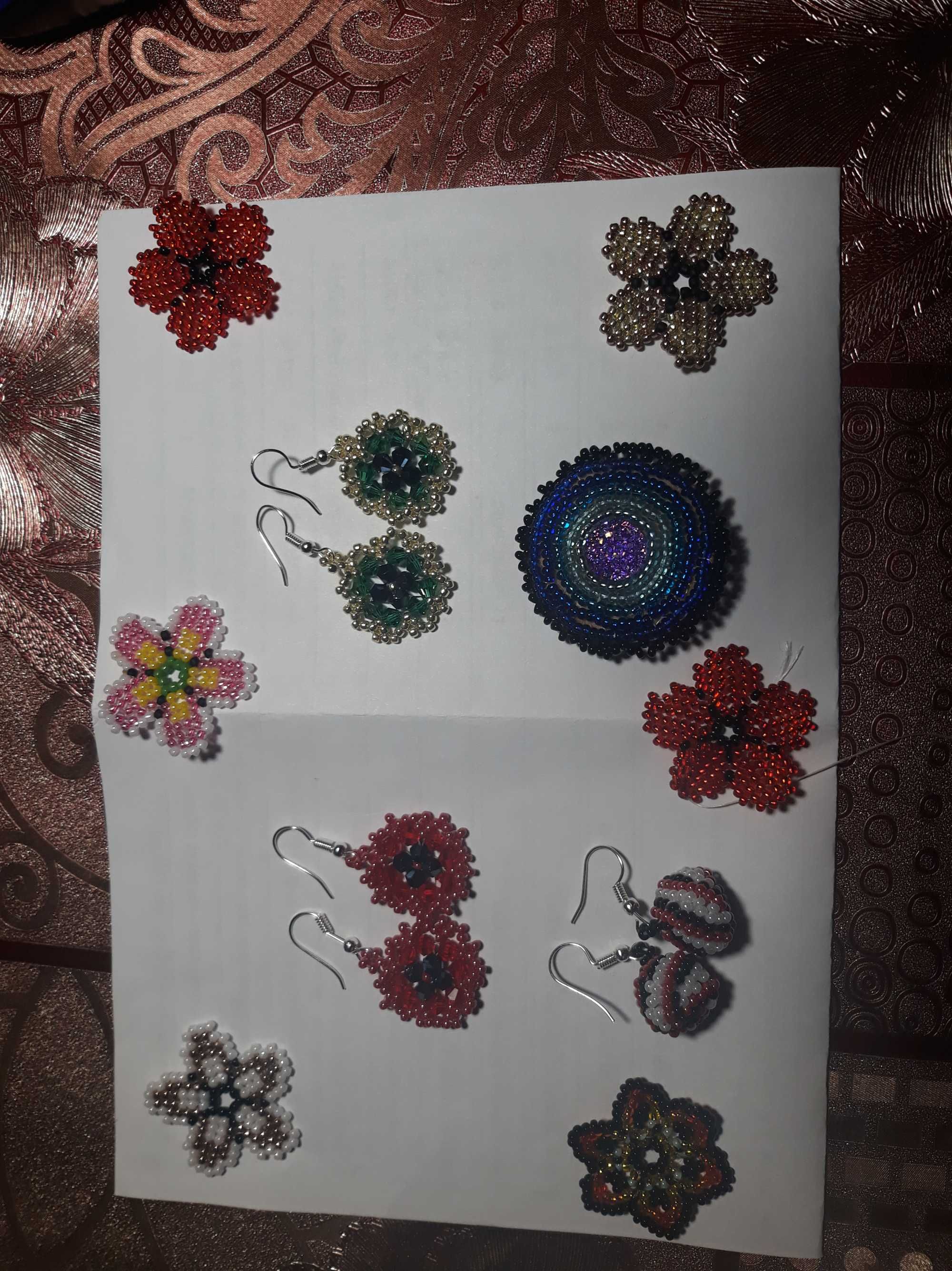 Cercei cu margele si perle