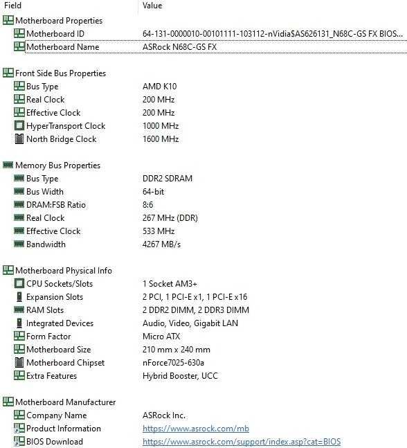 Дънна платка Asrock N68C-GS FX, Socket AM3+