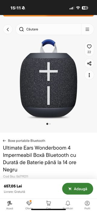 Boxa portabila Wonderboom 4 ,impecabila !