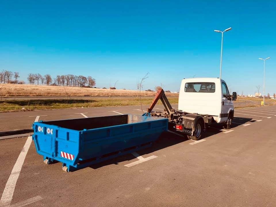 Bena detașabilă moloz container moluz targa gunoi transport manipulant