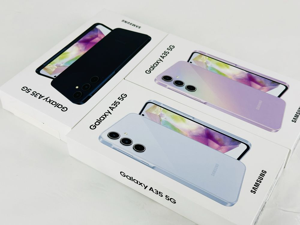 НОВ! Samsung A35 5G 256GB 8RAM Navi / Lilac / Iceblue 2г. Гаранция!