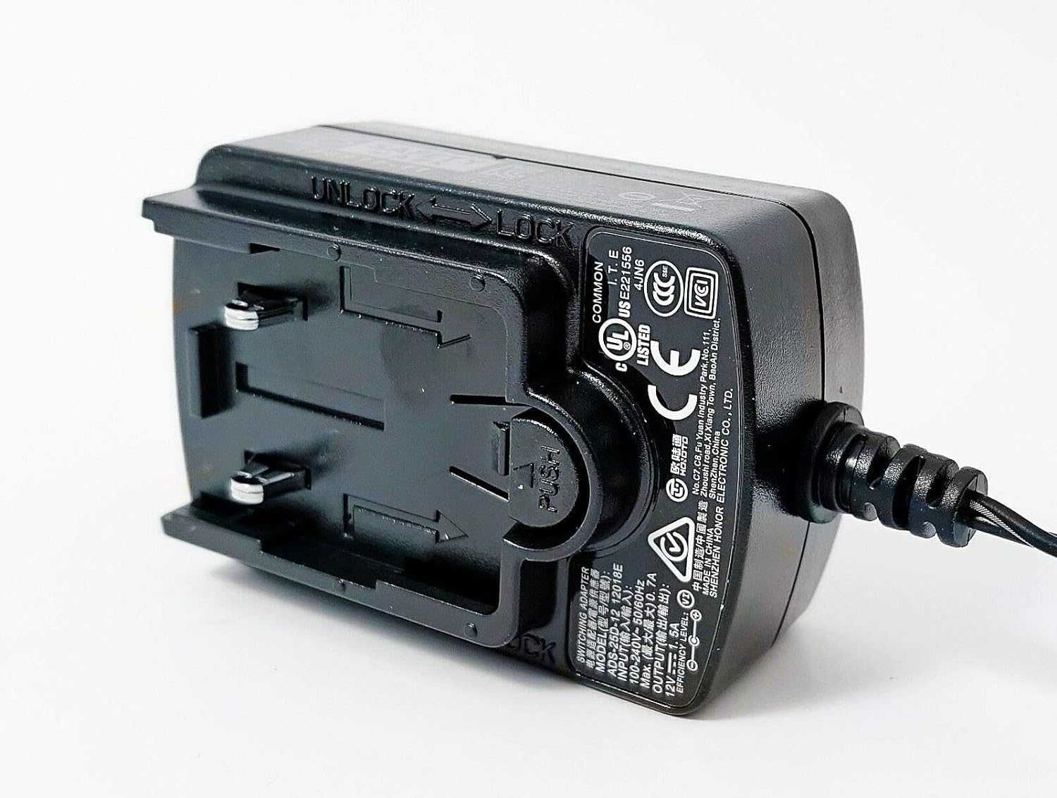 Adaptor 12V 1.5A ADS-25D-12 12018E Honor Electronic , EU , UK plug