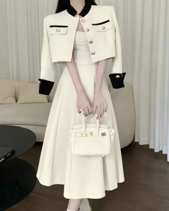 деловой твидовый костюм