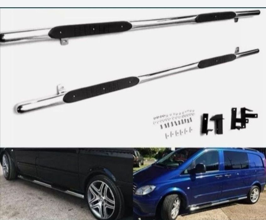 Praguri inox Mercedes Vito diametru 70