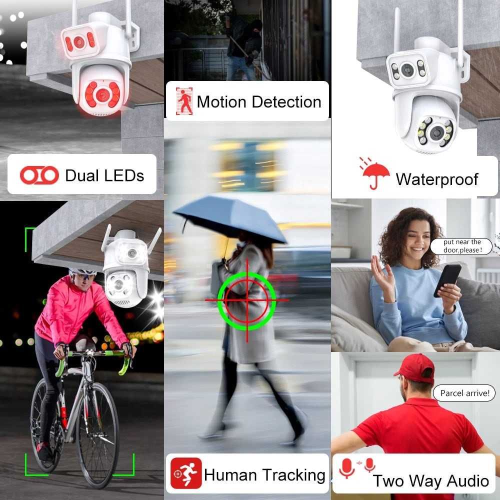 Двойна водоустойчивеа камера 2x3 Wi-Fi ICSEE