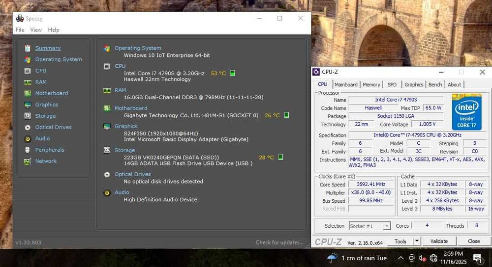 Procesor socket 1150 Intel Core i7 4790s 3.2Ghz Turbo 4Ghz Haswell