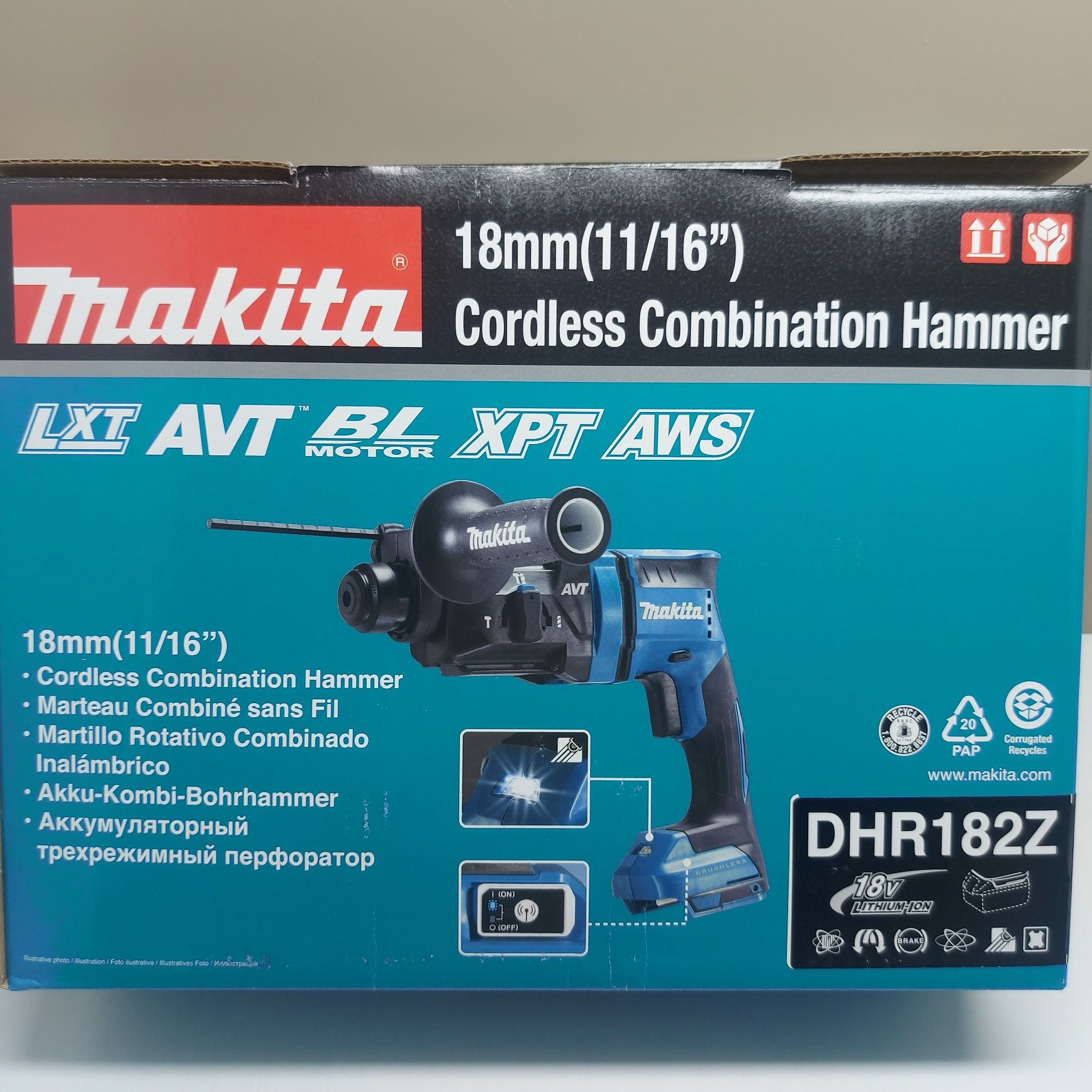 ПРОМОЦИЯ.Нов безчетков перфоратор Makita DHR182Z