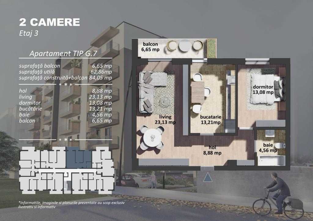 Apartamente 1, 2 si 3 camere bloc nou Grand Arena, Berceni