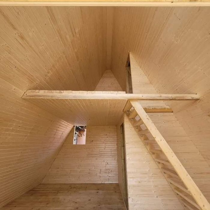 Vand cabane din lemn A 6 x 9m