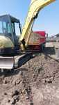 Executam lucrări cu excavatoru, transport  agregate, utilaje