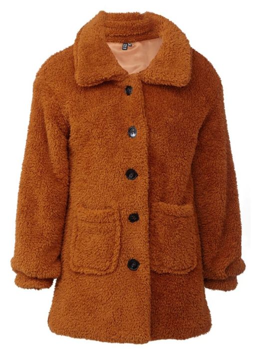 Палто с копчета  в цвят горчица