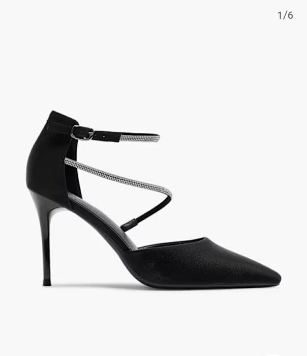 Pantofi negri cu pietri Deichman marime 37