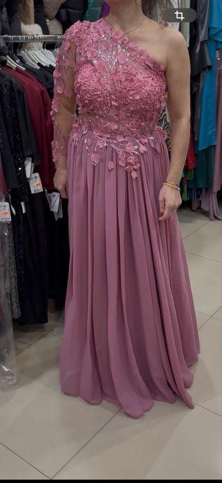 Rochie lunga de ocazie roz L