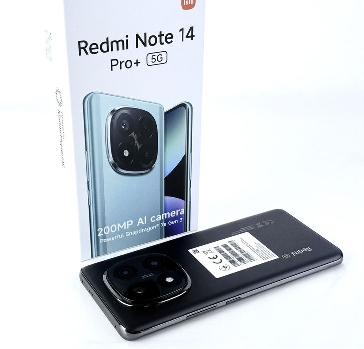 НОВ! Xiaomi Redmi Note 14 Pro + 5G 512GB 12RAM Black 2г. Гаранция!