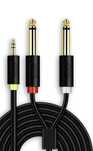 Шнур AUX Аудио кабель mini jack 3,5mm на 2 джека 6,3mm   1,5 и 3 метра
