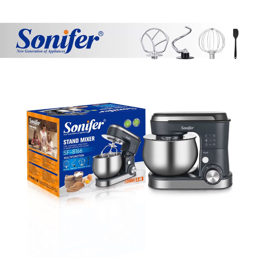Многофункциональный миксер для теста Sonifer SF-8166 5 л