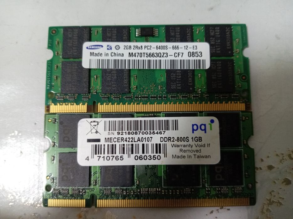 Ноутбучные планки памяти DDR2