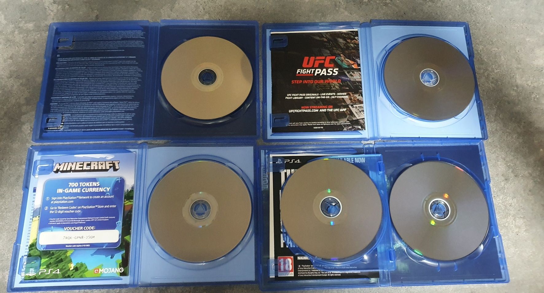 Ufc 4/minecraft/the last of us 2 playstation 4 / PS4