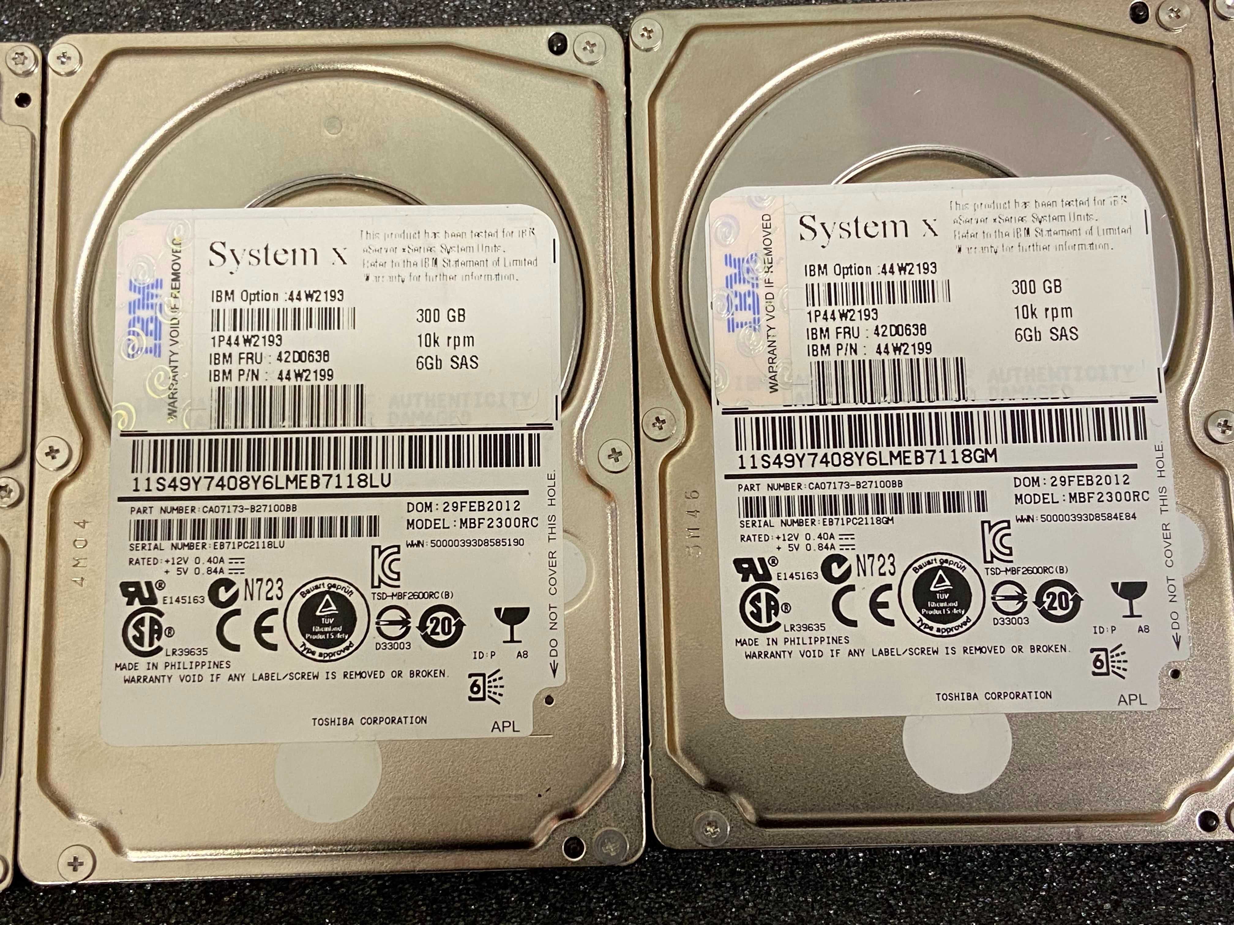 5x IBM Dell 300GB 10K SAS 2.5" 6Gb/s Enterprise HDD хард диск