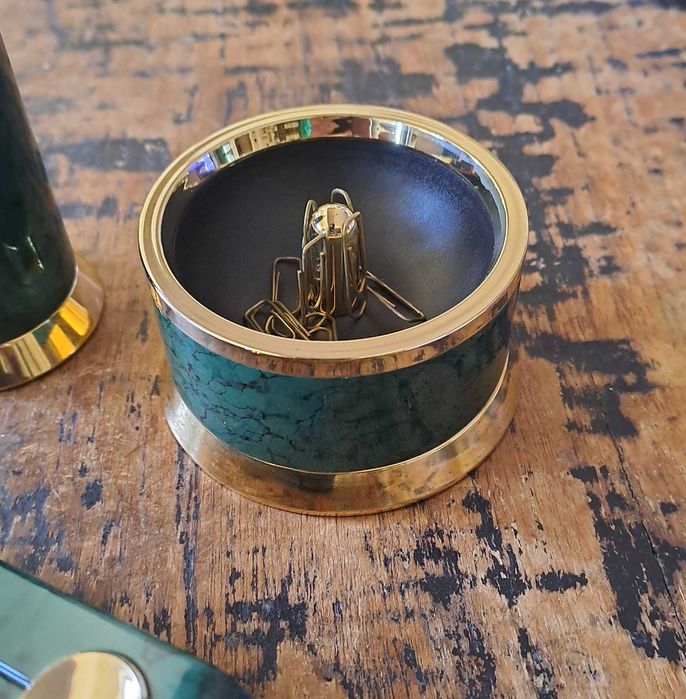 нож и ножица комплект Лерхе Lerche Солинген Solingen лак и 24 злато