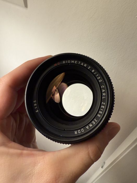 Biometar 120mm f2.8 red MC Pentacon Six Carl Zeiss Jena medium format